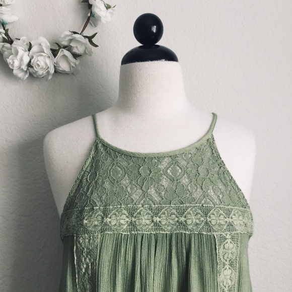 Laced Green Ombré Dress/Tunic - Picture 2 of 8